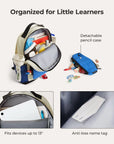 Walker 14L Featherlight Color Block Kids Backpack with Pencil Case - BAGSMART