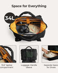 Walker 34L Laptop Duffle with Shoe Compartment - BAGSMART