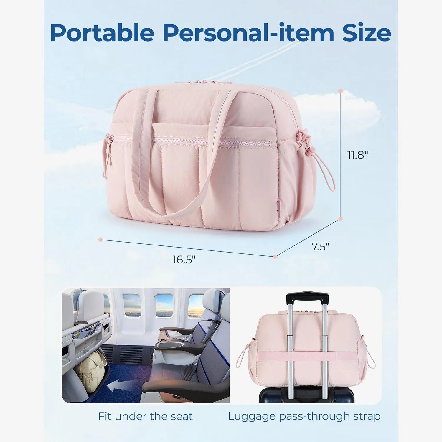 Puffy Water-Resistant Gym & Travel Duffle Bag - BAGSMART