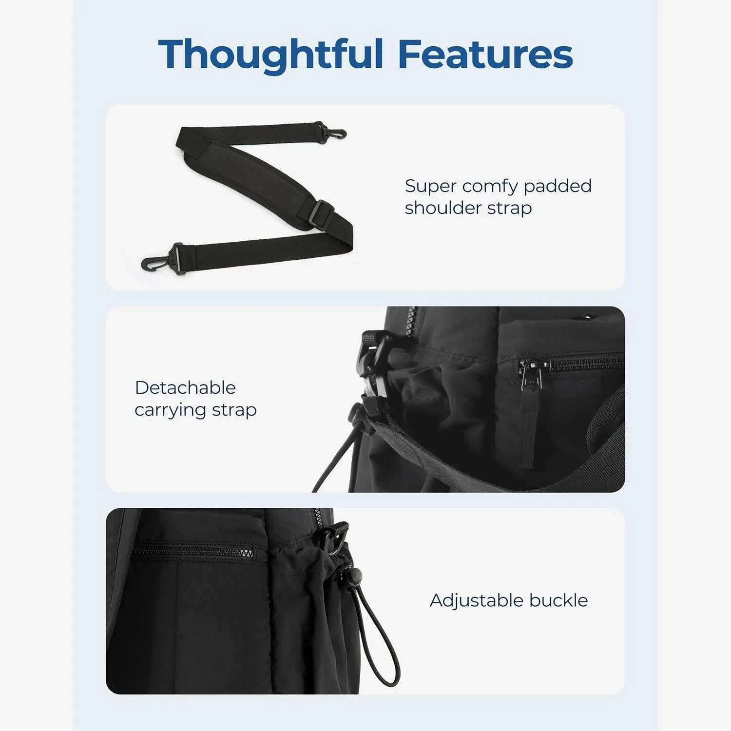 Puffy Water-Resistant Gym & Travel Duffle Bag - BAGSMART