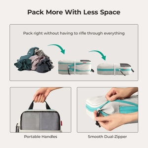 Blast 6PCS Compression Travel Packing Cubes - BAGSMART