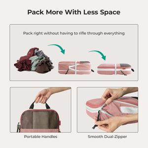 Blast 6PCS Compression Travel Packing Cubes - BAGSMART
