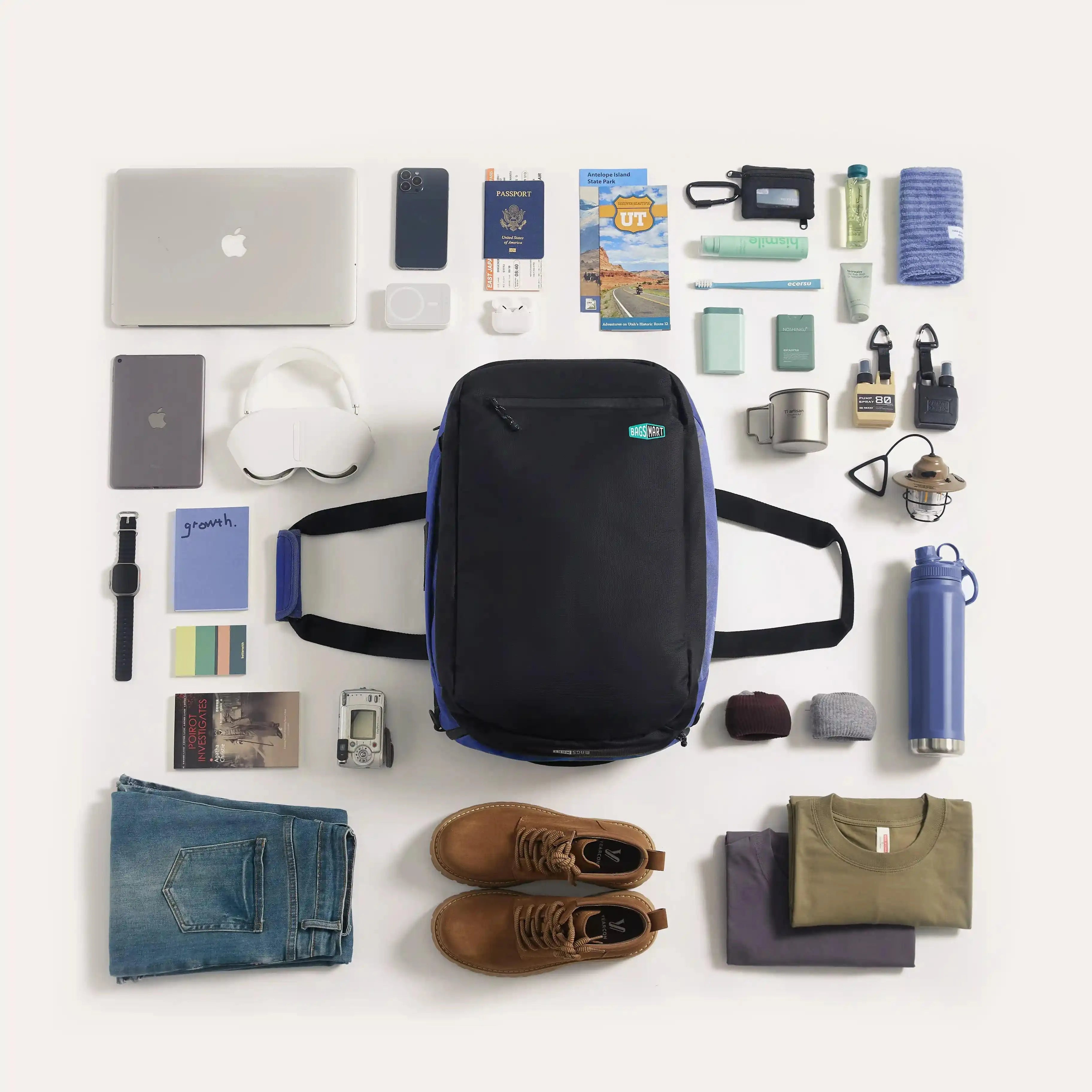 Vega 43L Carry On Travel Duffle Backpack - BAGSMART