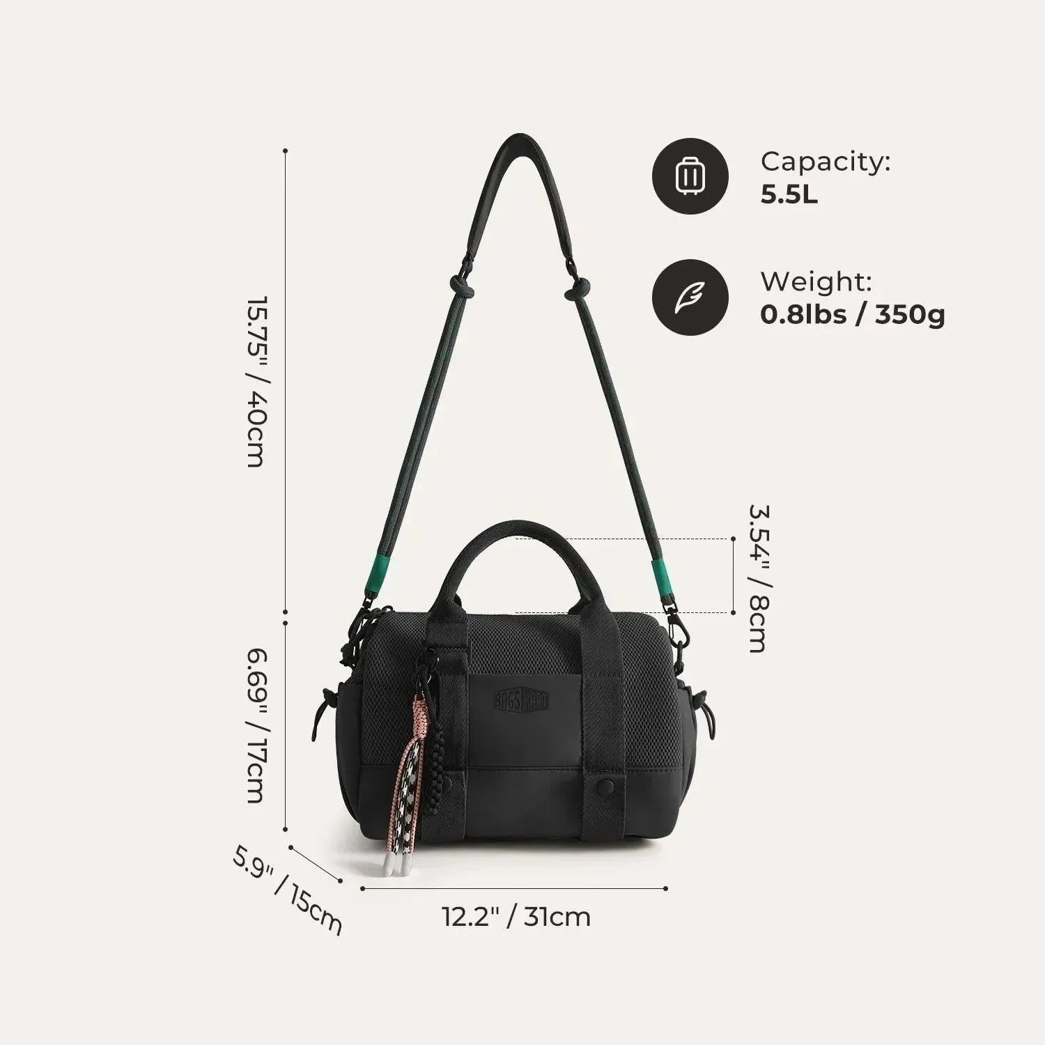 5.5L Mini Gym Duffle Bag (FREE GIFT) - BAGSMART