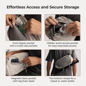 Soar 6L Camera Sling Bag with Tripod Holder - BAGSMART