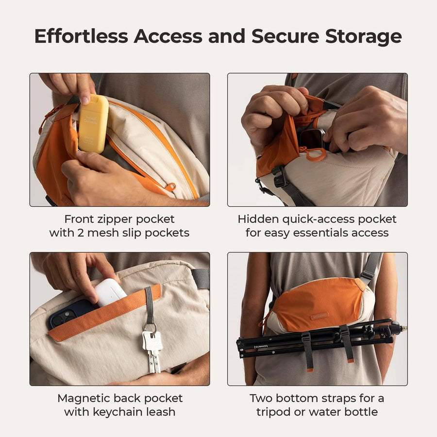Soar 6L Camera Sling Bag with Tripod Holder - BAGSMART