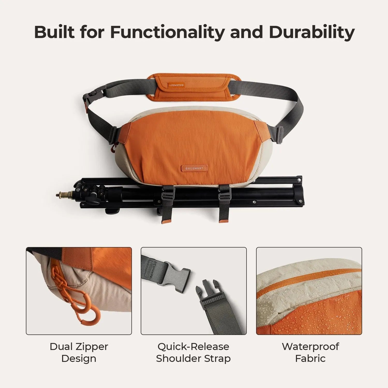Soar 6L Camera Sling Bag with Tripod Holder - BAGSMART