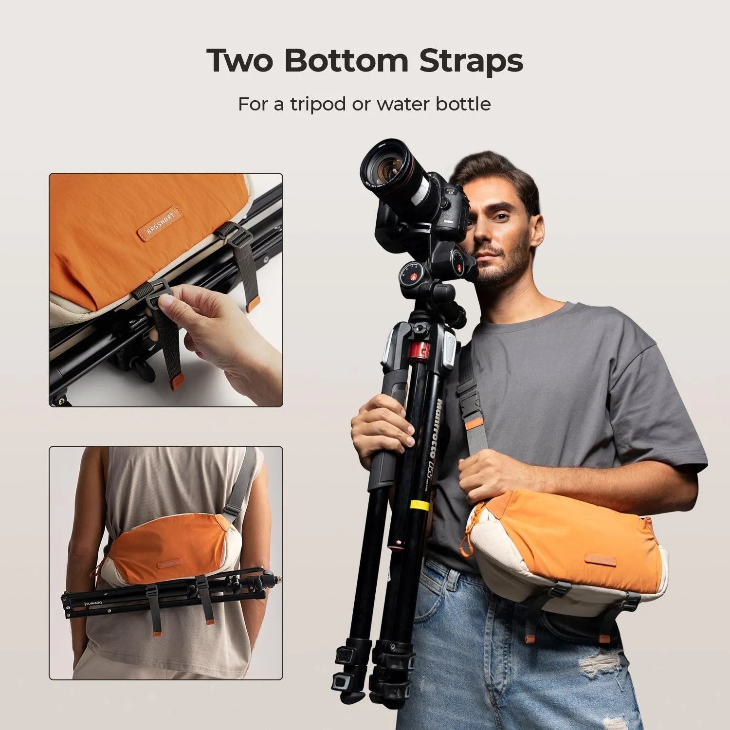 Soar 6L Camera Sling Bag with Tripod Holder - BAGSMART