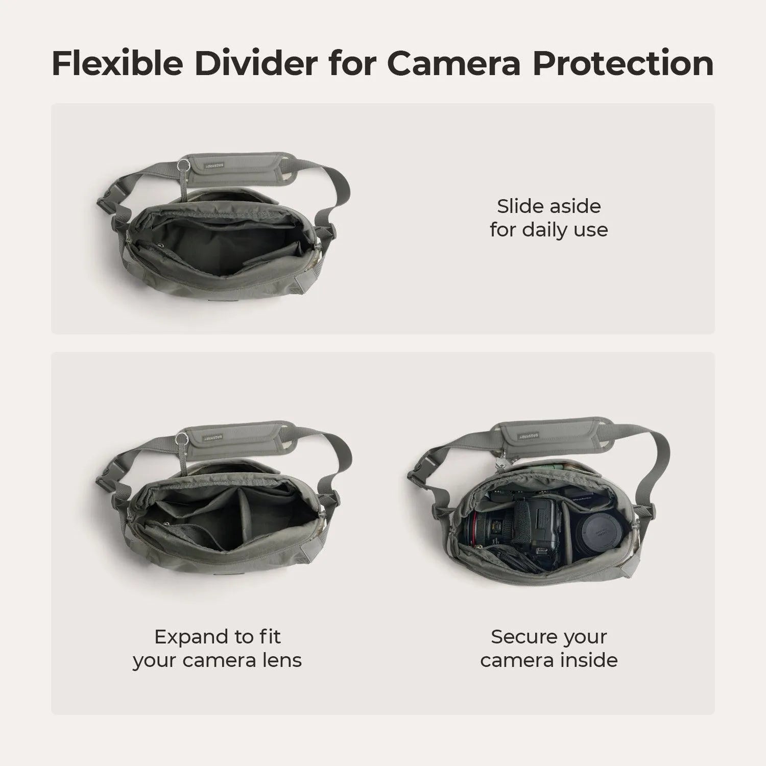 Soar 6L Camera Sling Bag with Tripod Holder - BAGSMART