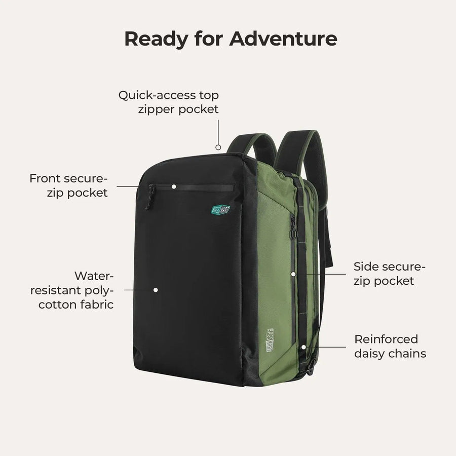 Vega 43L Carry On Travel Duffle Backpack - BAGSMART