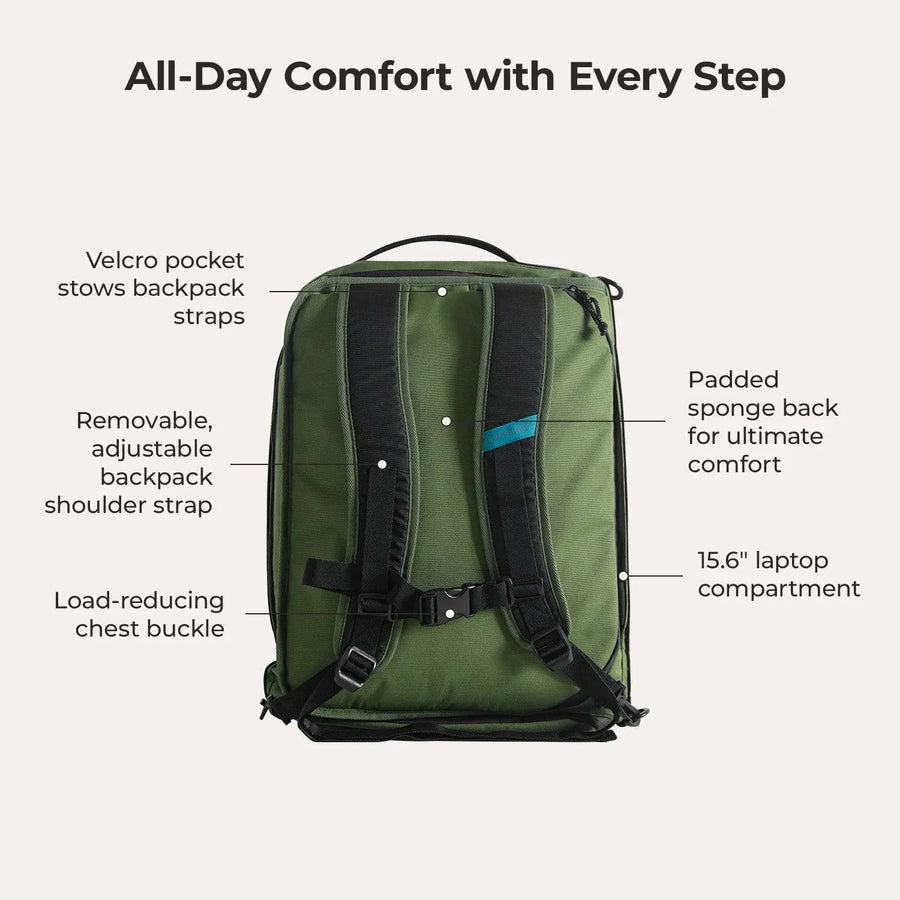 Vega 43L Carry On Travel Duffle Backpack - BAGSMART