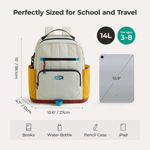 Walker 14L Featherlight Color Block Kids Backpack with Pencil Case - BAGSMART